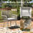 12 Pieces Outdoor Dining Set With 2 Rectangular Dining Table And 10 Chairs-1786356260-1786356261-1786356258