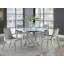 Chaise d'appoint en velours gris et chrome Tiberio