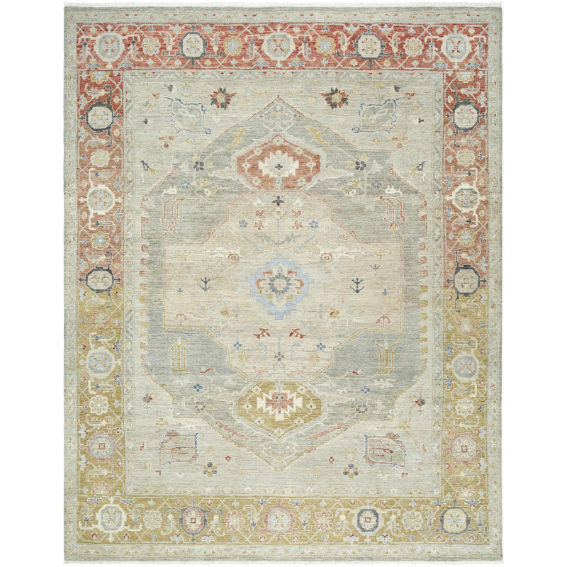 Rectangle Anatolia Wool Area Rug, Rectangle 10' x 14'
