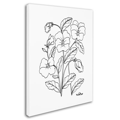 Carson «Simple Flower Doodle 3», impression sur toile tendue KCDoodleArt