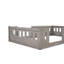 Lit plateforme simple naturel avec garde-corps - pas de sommier tapissier requis, structure robuste, processus d'assemblage facile-220672345