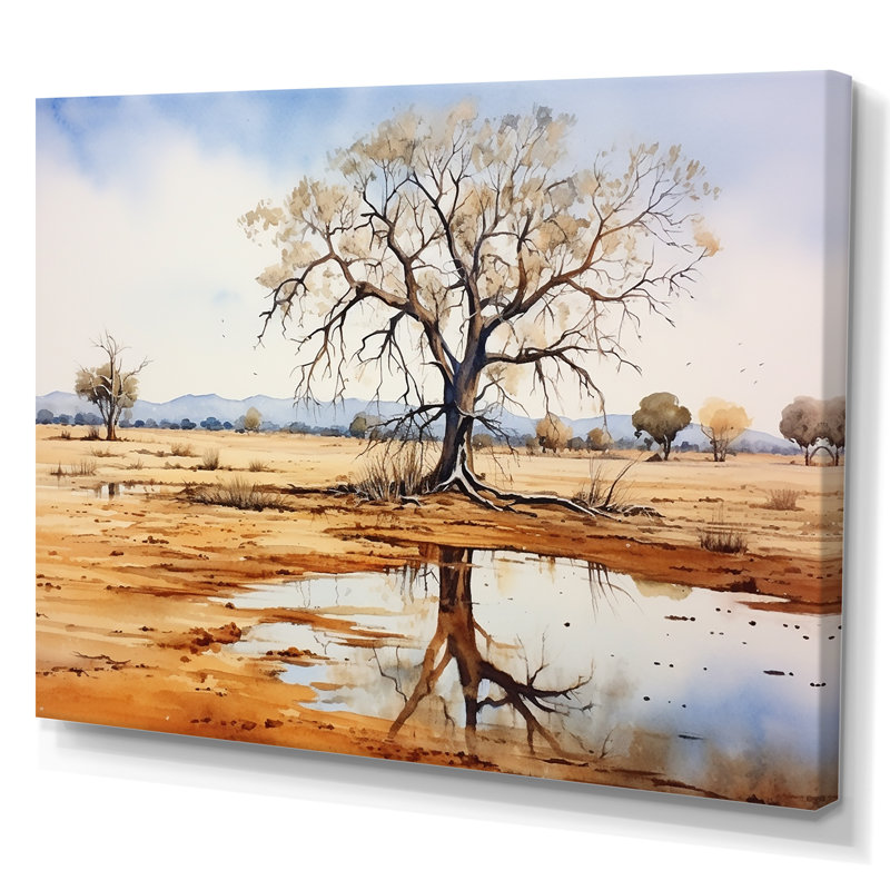 Paysage australien australien V - Australie, art mural, Toile tendue, H 34 po x l 44 po x P 1,5 po