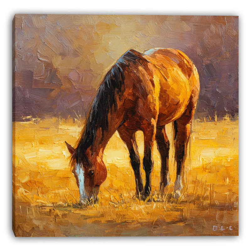 Art mural sur toile tendue Golden Pasture, H 30 po x l 30 po