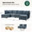 Cheltenham 127"W Modern 6-Piece Extra-Wide Storage Sectional Sofa-945866682