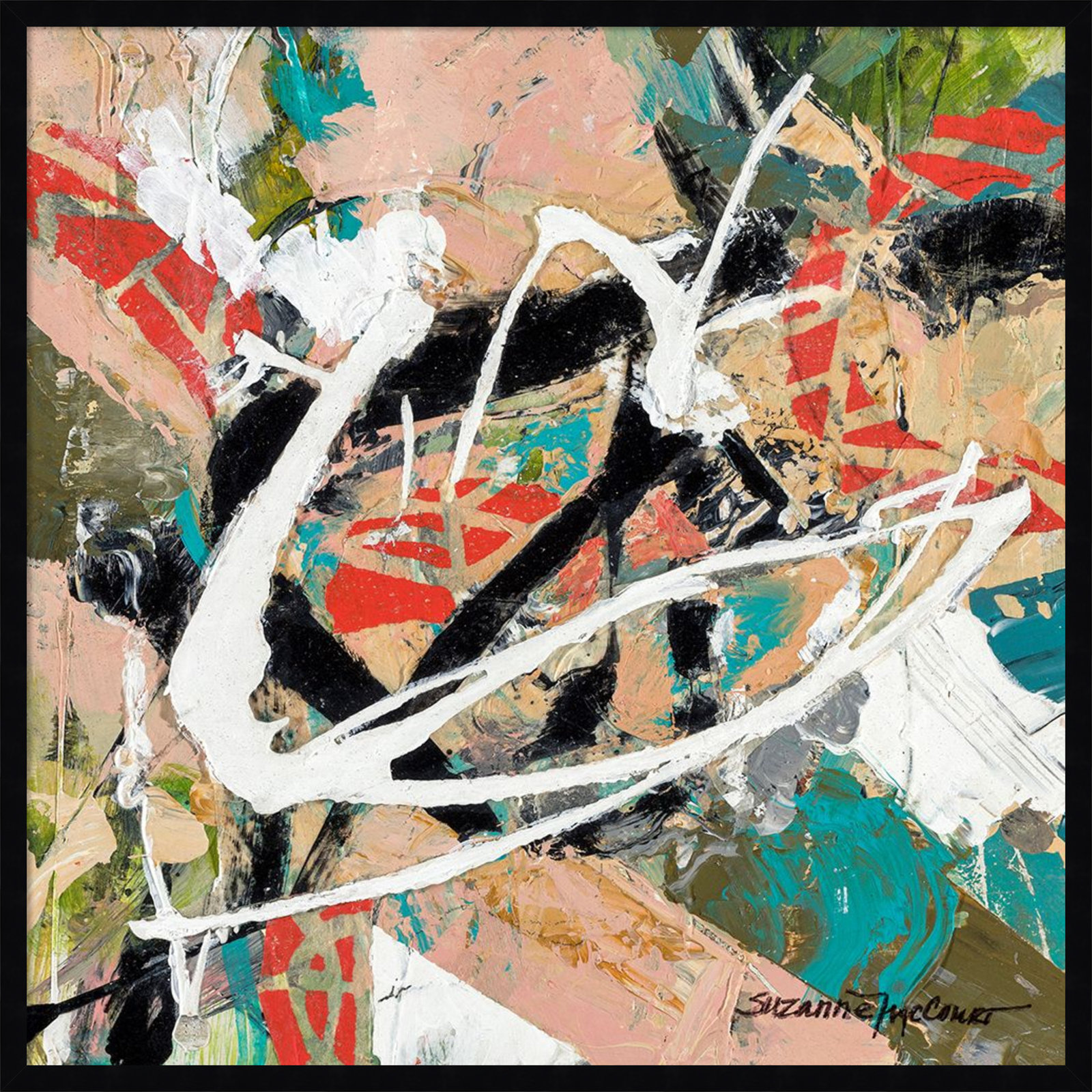 Sutter "Stacked" Print by Suzanne McCourt, 33" H x 33" W, Black