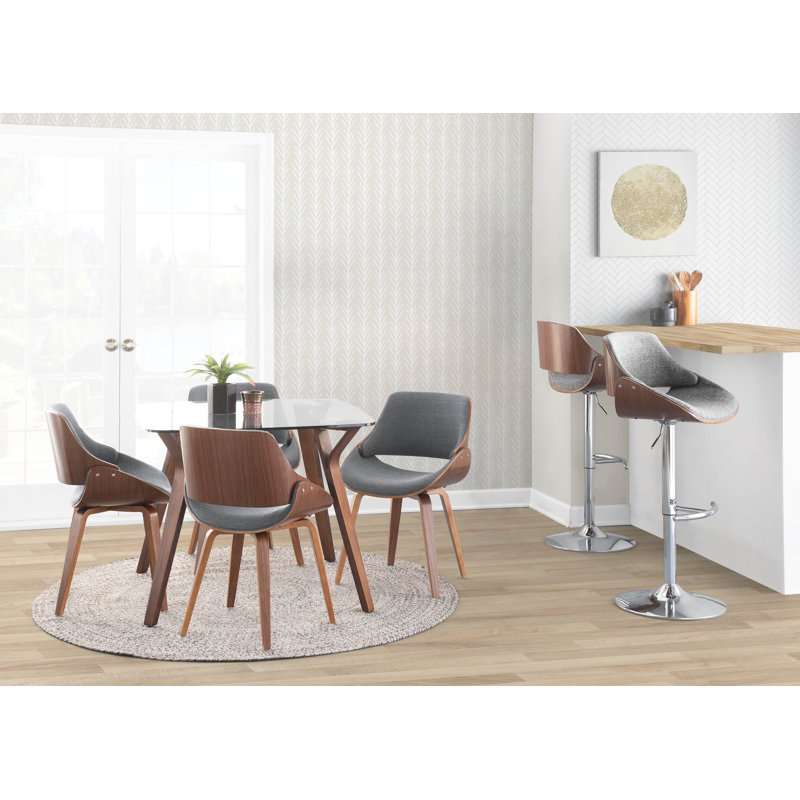 Tabouret de bar rotatif à hauteur ajustable Jackalynn, Gris