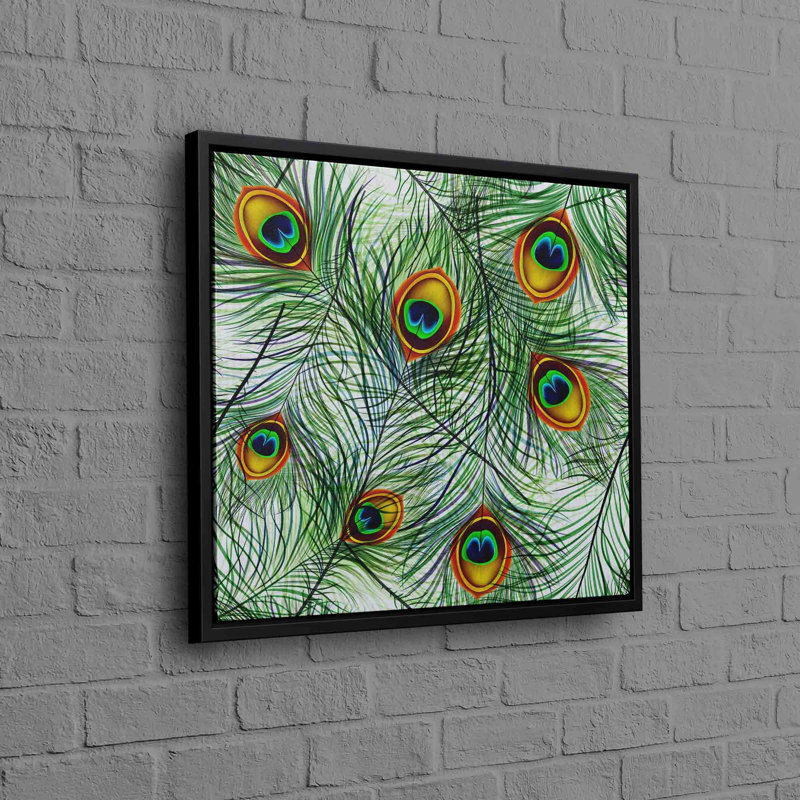 Print on Canvas, 20cm H x 20cm W, Framed Print without Mat, Black