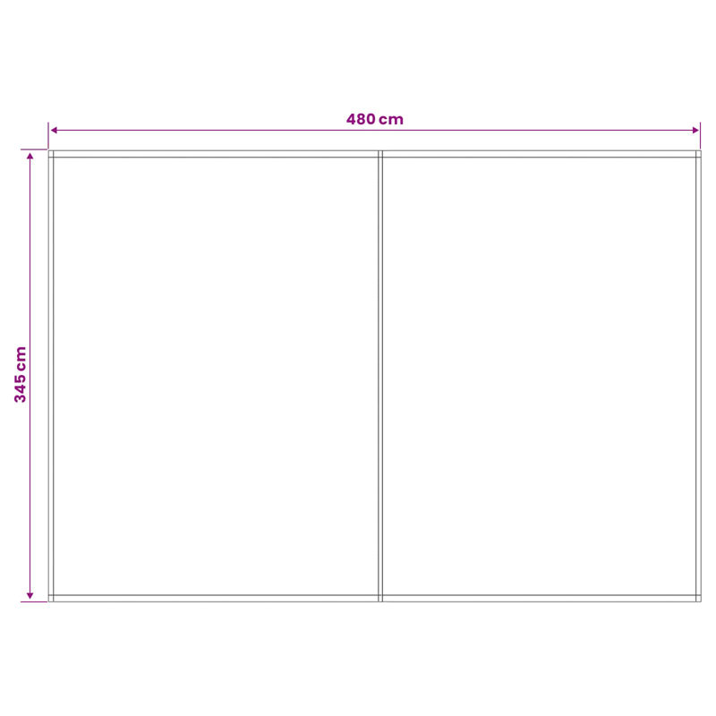 VidaXL Polyester Cover Retractable Fabric Replacement, Does Not Applycm H x 500cm W x 350cm D, Multicolour