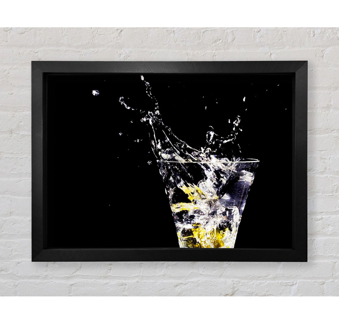 Gin And Tonic Splash - Einzelner Bilderrahmen Kunstdrucke