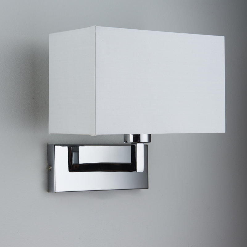 Sempronius Armed Sconce, White, Chrome