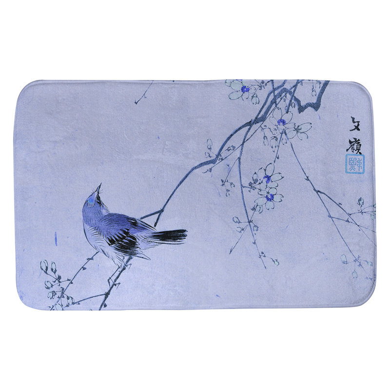 Tapis pour salle de bain Steadman, l 21 po x L 34 po, Bleu
