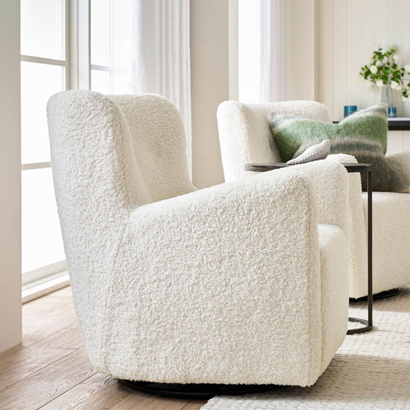Comfortable solid wood swivel chair