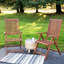 Meuble de patio pliant brun en acacia brun 42 po