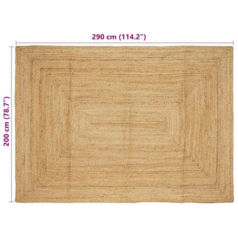 Linen Hand Hooked Area Rug, Rectangle 200 x 290 cm