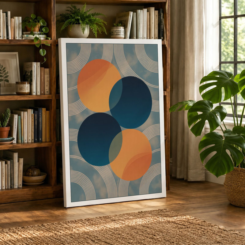 Chromatic Balance Mid-Century - Wrapped Canvas, 24x16 - 61.0 x 40.6 cm, White Border