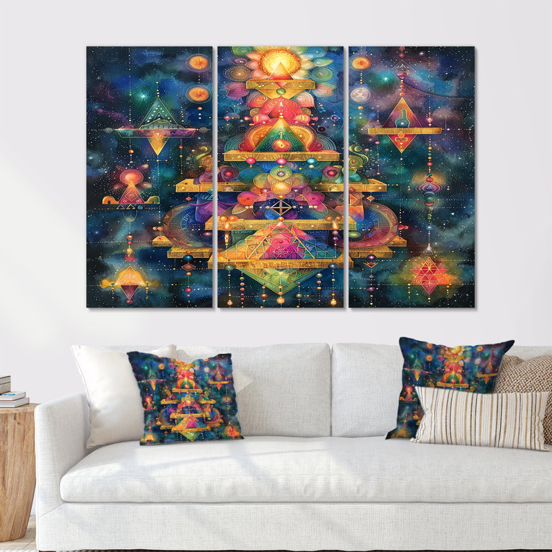 Dainah - ensemble de reproductions d'art mural abstrait, Toile tendue, H 40 po x l 60 po x P 1 po