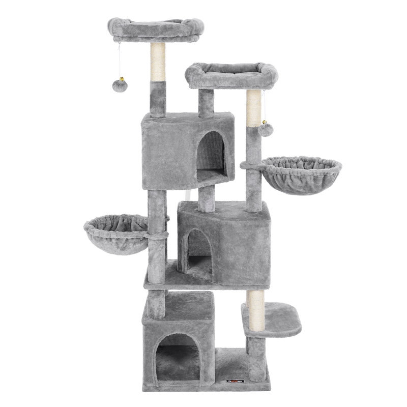 164cm H Cat Tree, Light Grey