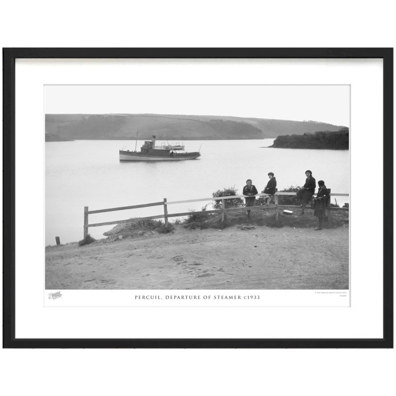 Percuil, Departure Of Steamer C1933 - Single Picture Frame Print, 45cm H x 60cm W x 2.3cm D