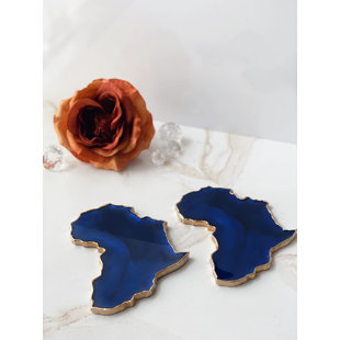 Sous-verres indigo d'Afrique (Ensemble de 2)