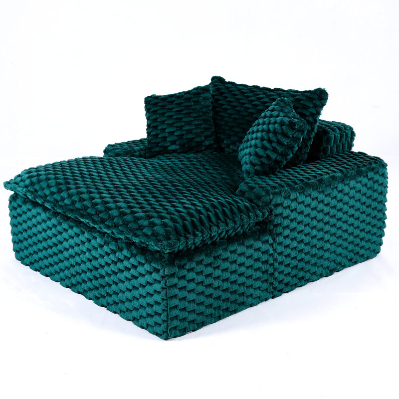 Confort - 51 pouces avec structure de siège en éponge, convient à la chambre à coucher et au salon, tissu molletonné à taux de rebond élevé, trois variations de couleur, installation facile