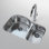 Évier de cuisine à double cuve encastrée Cantrio KSS-518, 80 cm (31,5 po), en acier inoxydable de calibre 18