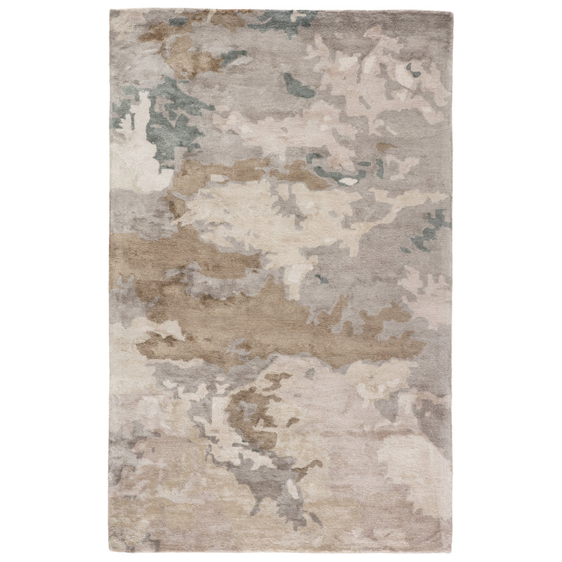  Tapis brun clair / ivoire touffeté Transcend Glacier (2 pi x 3 pi), Rectangle 2 pi x 3 pi