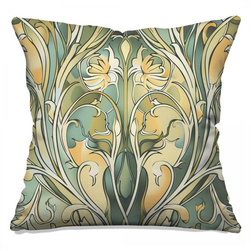 Floral Throw Pillow, Pattern Double Sided Pillows, 16 x 16 inches