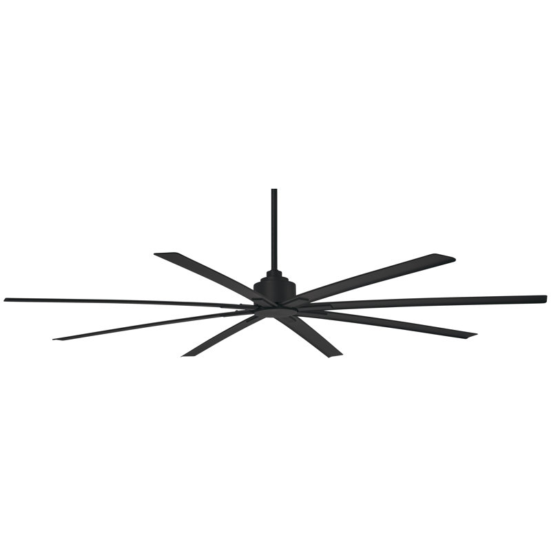 65 Xtreme 8 Blade Outdoor Ceiling Fan with Remote, Coal