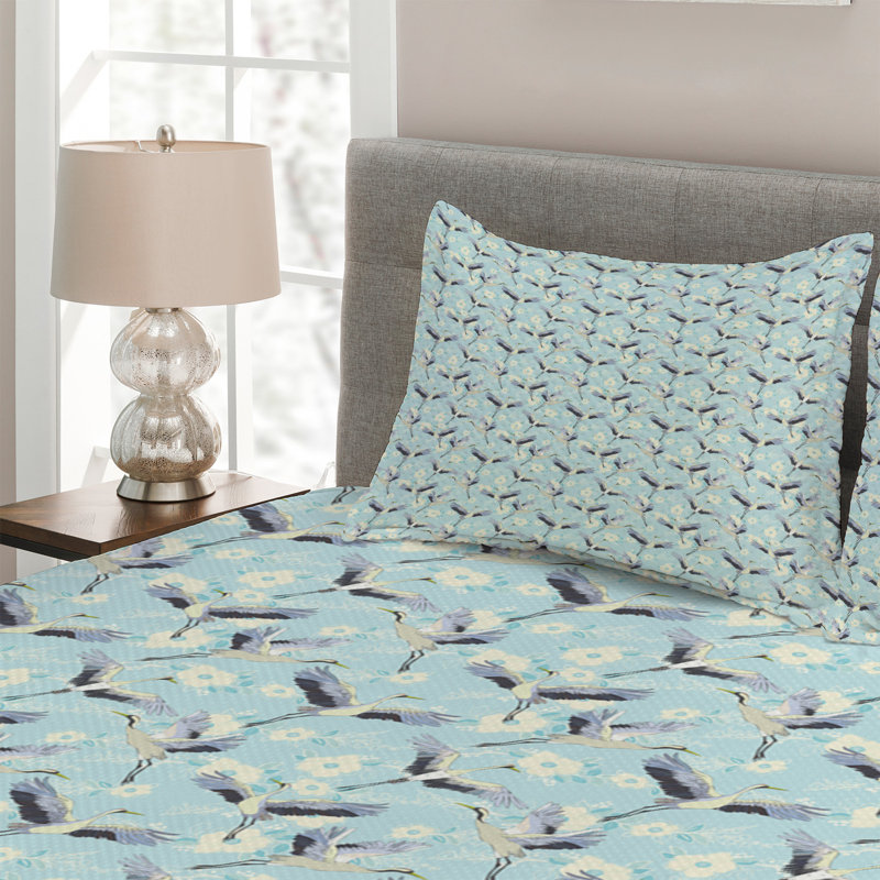 Coastal Polyester Coverlet, King Bedspread + 2 Shams