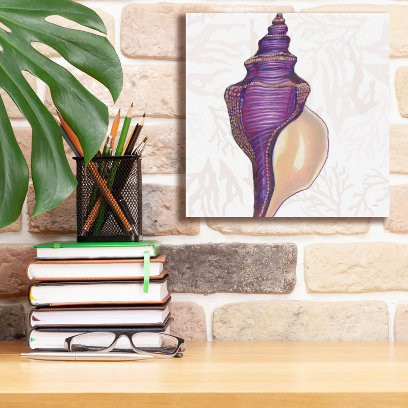 «Shimmering Shells 9» par James Wiens, art mural sur toile, H 12 po x l 12 po
