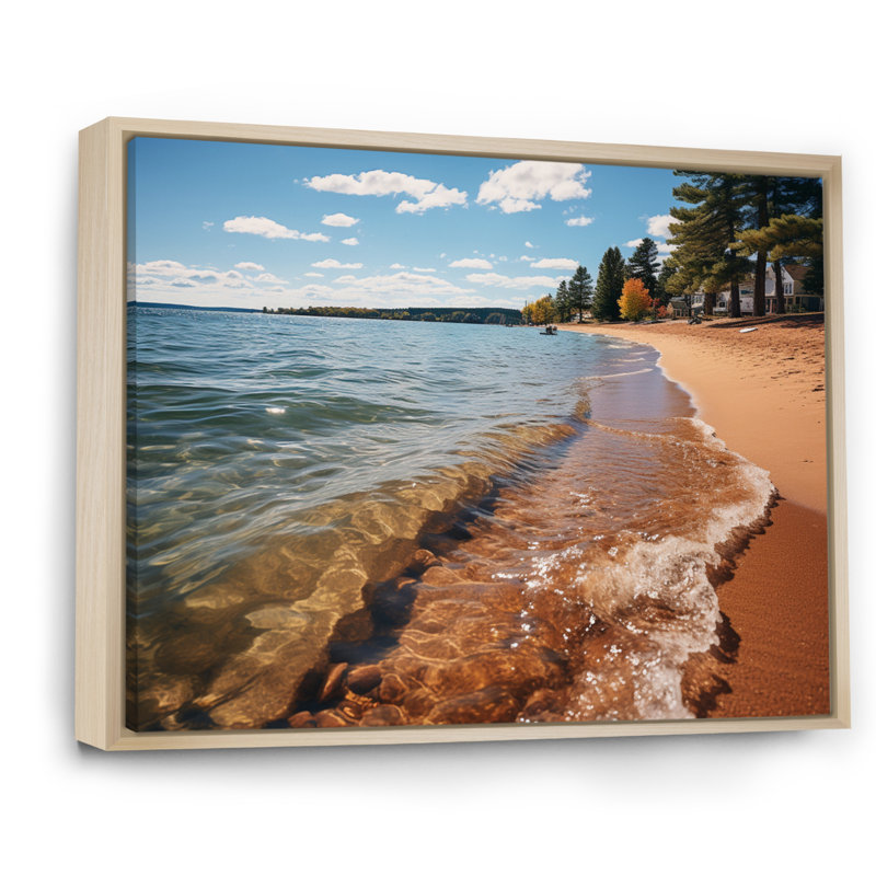 Canada Coastal Serenity II, reproduction d'art sur toile encadrée, H 24 po x l 32 po x P 1 po, Naturel