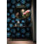 Papier peint floral bleu