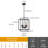 4 - Light Dimmable  Lantern Rectangle Chandelier-246116868