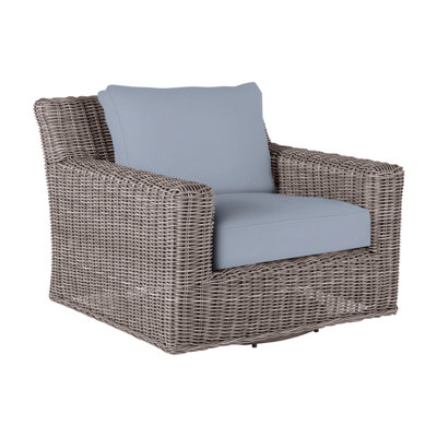 Chaise longue rotative en résine tressée rustique tissée rustique N-Dura (sans haut-parleur)