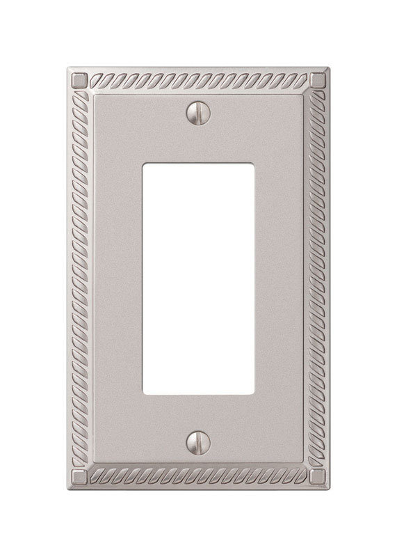 Ensemble de 1 plaque murale décorative en métal en nickel satiné Amerelle Georgian