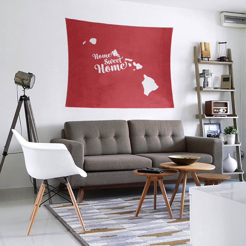 Tapisserie murale honolulu doux pour la maison, H 51 po x l 60 po, Rouge