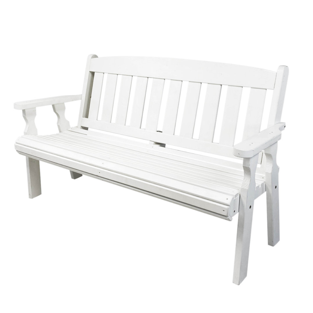 Heavy Duty Mission Treated Wooden Garden Bench Amish Casual 
