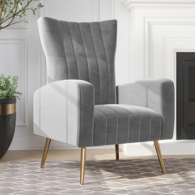 Loagen 26.97" W Tufted Velvet Armchair Upholstery