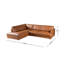 Canapé modulaire Glander - Cuir cognac-717103194