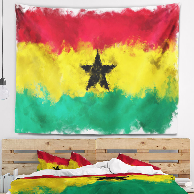 Tapisserie illustration de drapeau de ghana flag, H 50 po x l 60 po