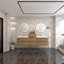 Ensemble de meuble-lavabo mural double 67 po Moreno Bailey