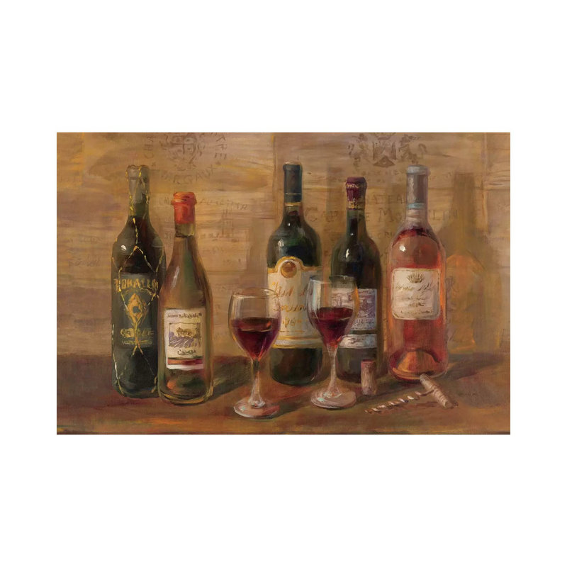 Dégustation de vin par Danhui Nai - reproduction d'art, H 18 po x l 26 po x P 1,5 po, Toile tendue, Aucun mat