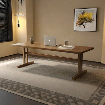 Light luxury high-end ash wood dining table