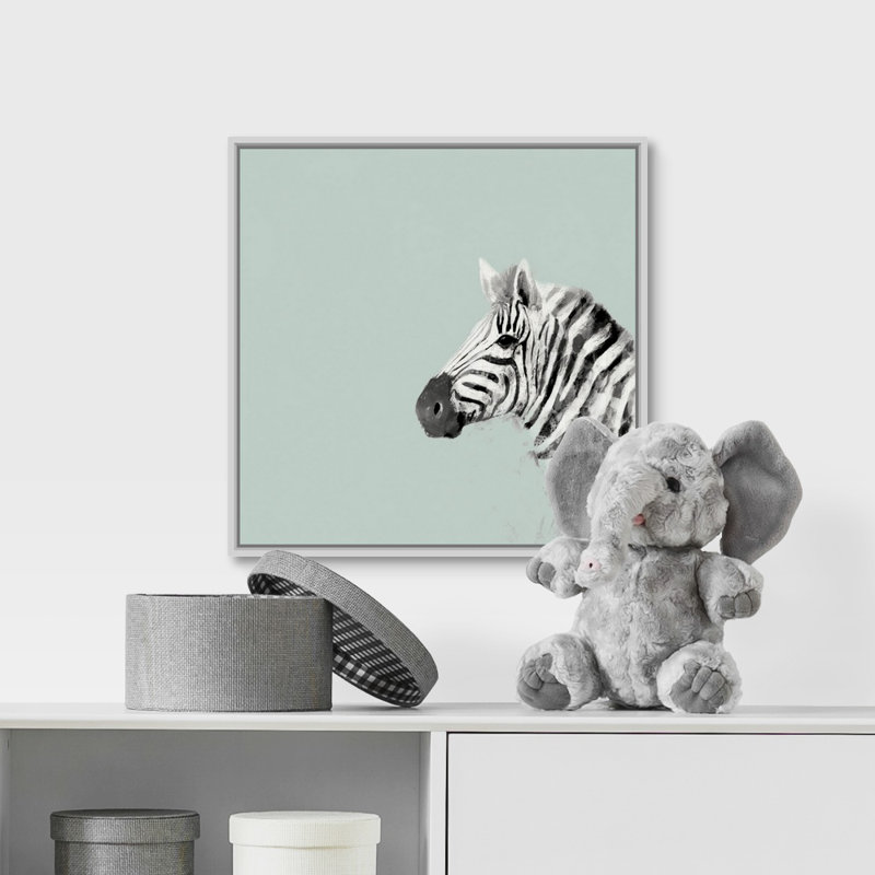 Art sur toile pop safari ii Siciliano, Cadre flottant blanc, H 16 po x l 16 po x P 1,75 po