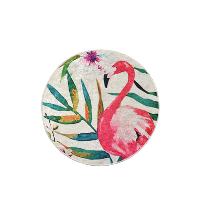 Tapis blanc / vert / rose Camilo