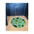 Green Tones Leaf And Kiwi Patterned Round Woven Base Modern Decorative Carpet-1936338601
