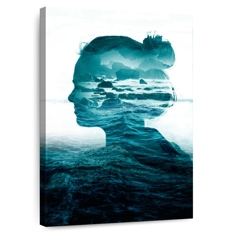 Leisha, la mer à l'intérieur, H 24 po x l 16 po