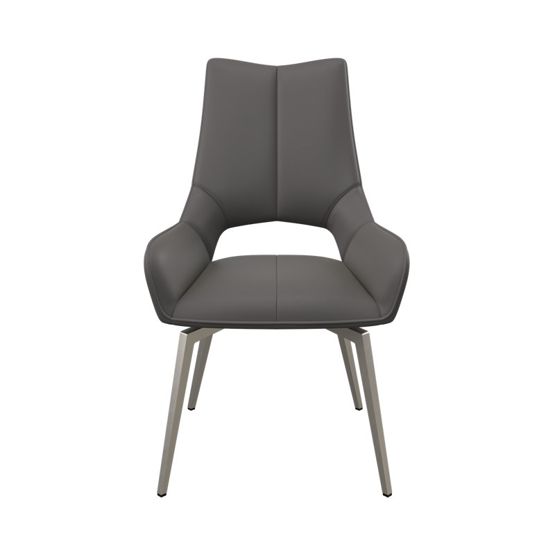 Chosposi Upholstered Swivel Dining Chair, Grey