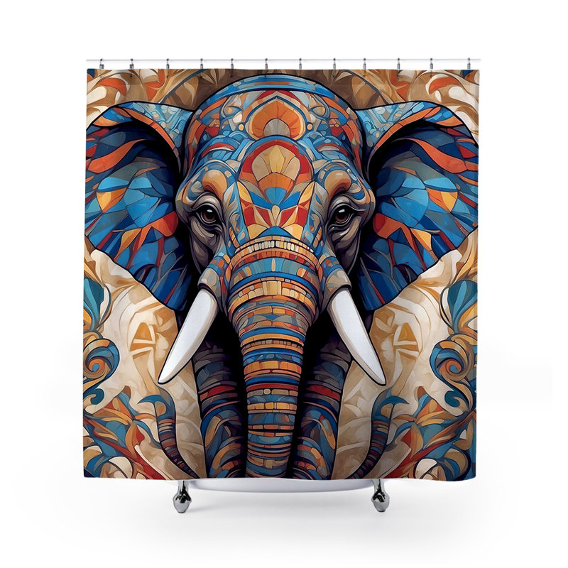 Rideau de douche éléphant, Simi éléphant