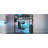 Twin Size Metal Loft Bed With Led, Desk And 4 Storage Shelves